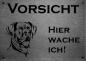 Preview: Edelstahl Warnschild Deutsche Dogge VORSICHT Hier wache ich!